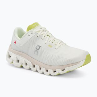 Women's On Cloudflow 4 white/sand running shoes