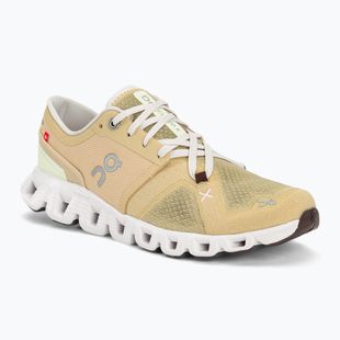 Women's On Cloud X 3 savannah/frost running shoes