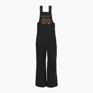 Children's snowboard trousers ThirtyTwo Basement Bib black/orange