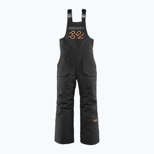 Children's snowboard trousers ThirtyTwo Basement Bib black/orange