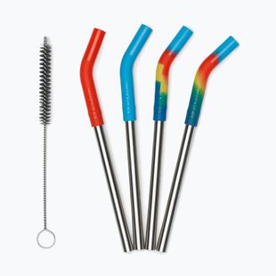 Straws KLEAN KANTEEN Straw 8 mm Short 4 pcs. multi colored