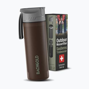 Bachgold Selfpress Waterfilter travel bottle 500 ml brown
