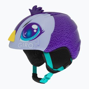 Giro Launch Plus purple penguin children's ski helmet