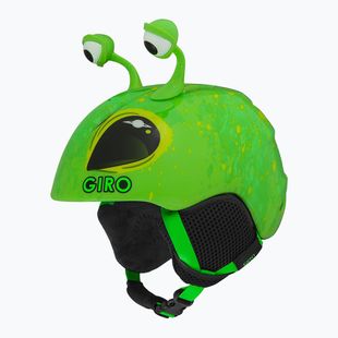 Giro Launch Plus bright green alien children's ski helmet