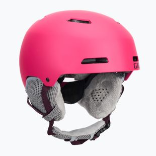 Giro Crue matte bright pink children's ski helmet