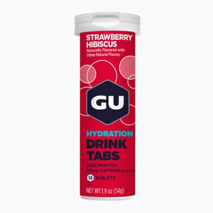 GU Hydration Drink Isotonic Beverage 12 tabs strawberry/hibiscus