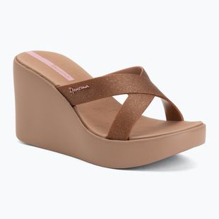Women's slides Ipanema High Fashion II Slide brown/glitter/pink