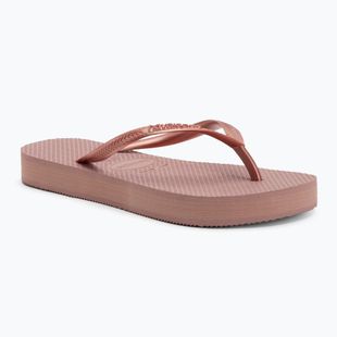 Women's Havaianas Slim Platform flip flops crocus rose