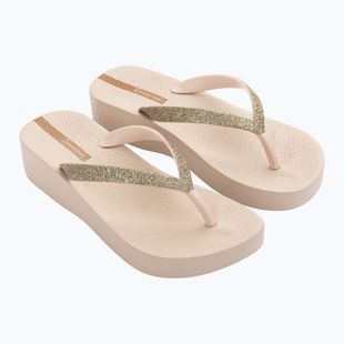 Women's Ipanema Mesh Chic Plat beige/glitter flip flops