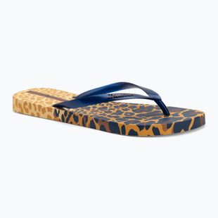 Women's Ipanema Animal Print VI flip flops yellow/pearly blue
