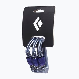 Climbing carabiner Black Diamond Liteforge Screwgate 3 pcs gray