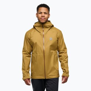 Men's Black Diamond Fineline Stretch Shell flax rain jacket