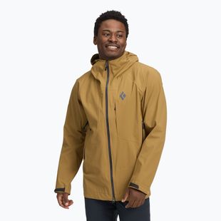 Men's Black Diamond Highline Stretch Shell flax rain jacket