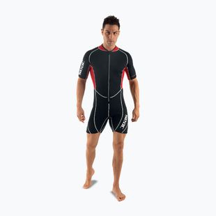 Men's swimming wetsuit SEAC Shorty Ciao 2,5 mm black/red