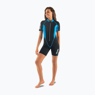 Women's swimming wetsuit SEAC Shorty Ciao 2,5 mm black/blue