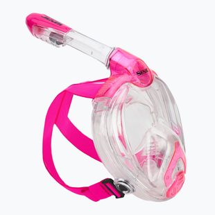 SEAC Magica black silicone/pink children's full face mask for snorkelling