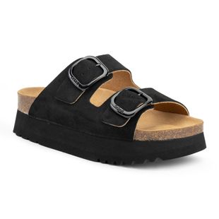 Scholl Lucie Suede women's flip-flops black