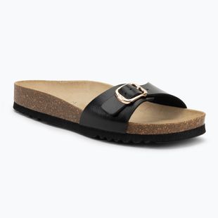 Scholl Estelle Laminated black women's flip-flops