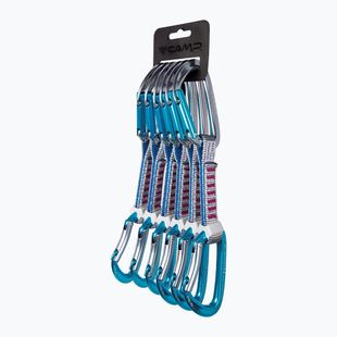 Climbing quickdraws CAMP Orbit Express KS 6 pack 12 cm grey/blue/fuchsia