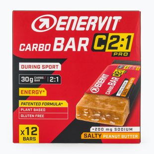 Set of energy bars Enervit C2:1 Carbo Pro 12 pcs x 45 g salty peanut butter