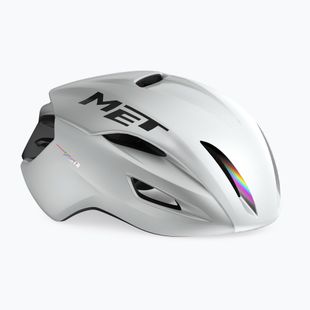 Bike helmet MET Manta MIPS white holographic glossy