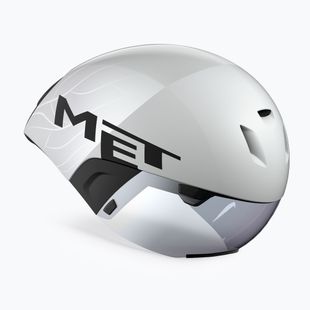 Bike helmet MET Codatronica white/silver matt glossy