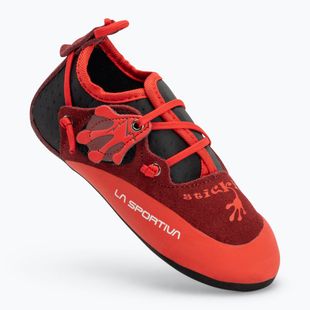 Children's climbing shoes La Sportiva Stickit chili/ poppy