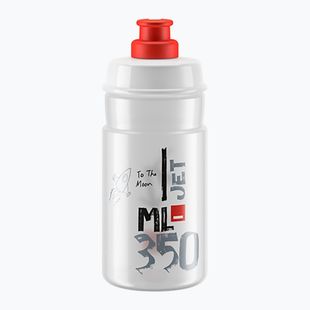 Elite Jet cycling bottle 350 ml clear/red logo