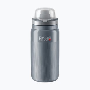 Elite FLY Tex MTB bicycle bottle 550 ml grey/grey logo