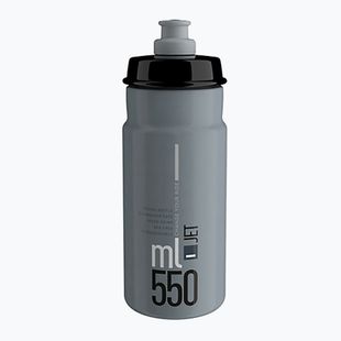 Elite Jet 550 ml bicycle bottle grey/black logo