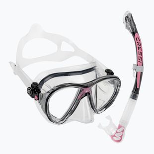 Cressi Big Eyes Evolution + Alpha Ultra Dry dive set black/pink