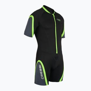 Men's Cressi Playa Shorty 2.5 mm black/lime wetsuit