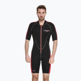Men's Cressi Lido Shorty 2 mm black/red wetsuit