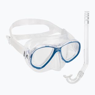 Cressi Perla Jr + Minigringo children's snorkel set clear blue DM101220