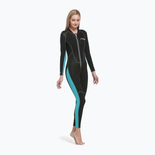 Cressi Lido Monopiece 2 mm black/aquamarine women's wetsuit