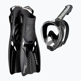 Cressi Baron + Tonga dive set black/black/black