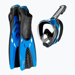 Cressi Baron + Tonga dive set black/blue