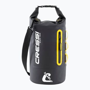 Waterproof bag Cressi Ocelot Dry Bag 10 l black/yellow