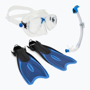 Snorkelling set Cressi Palau Marea Dry Bag Set blue/azure