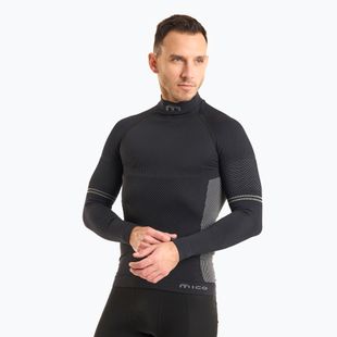 Men's thermal active sweatshirt Mico M1 Mock Neck nero