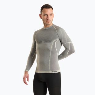 Men's thermal top Mico Odor Zero Round Neck grigio
