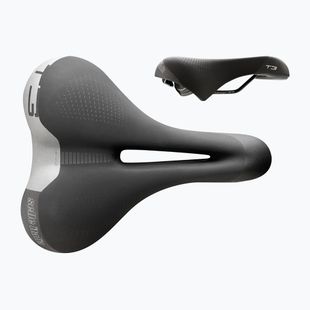 Bicycle saddle Selle Italia Sportouring T 3 Flow, Fec Alloy Rail, Soft-Tek, Light Gel black