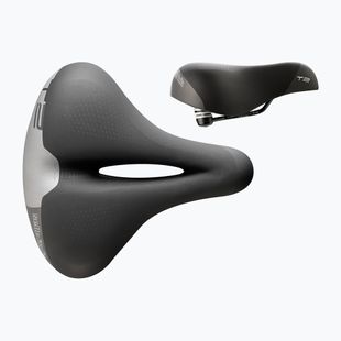 Bicycle saddle Selle Italia Sportouring T 2 Flow, Fec Alloy Rail, Soft-Tek, Light Gel black