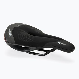 Bike saddle Selle Italia Sportouring ST 7 Superflow, Fec Alloy Rail, Soft-Tek, Light Gel black