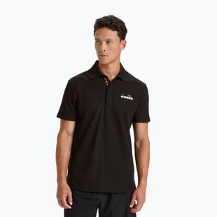 Men's tennis polo shirt Diadora Statement black 102.176856