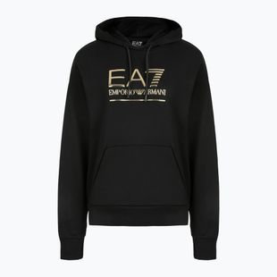 Men's sweatshirt EA7 Emporio Armani Train Visibility Hoodie black / gold