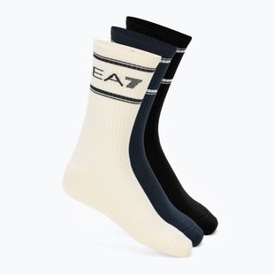 Socks EA7 Emporio Armani Train Socks Sponge 3 pairs black / vanilla ice / armani blu
