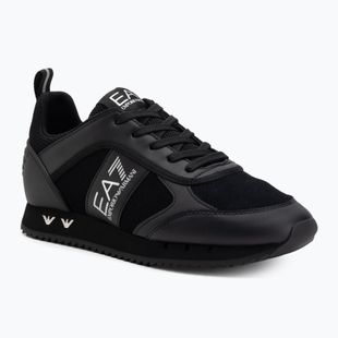 Shoes EA7 Emporio Armani Black & White Suede triple black micropunch
