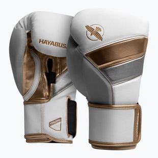 Hayabusa T3 white/gold boxing gloves