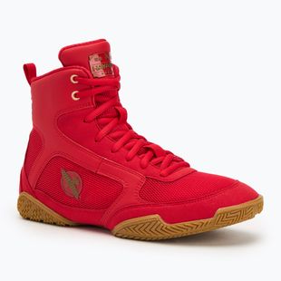 Hayabusa Pro Boxing men's boxing shoes black red